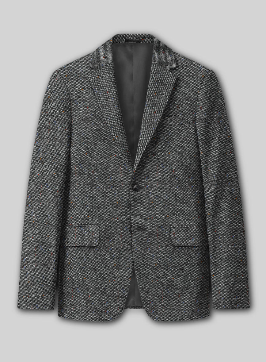 Caccioppoli Donegal Gray Tweed Jacket - StudioSuits