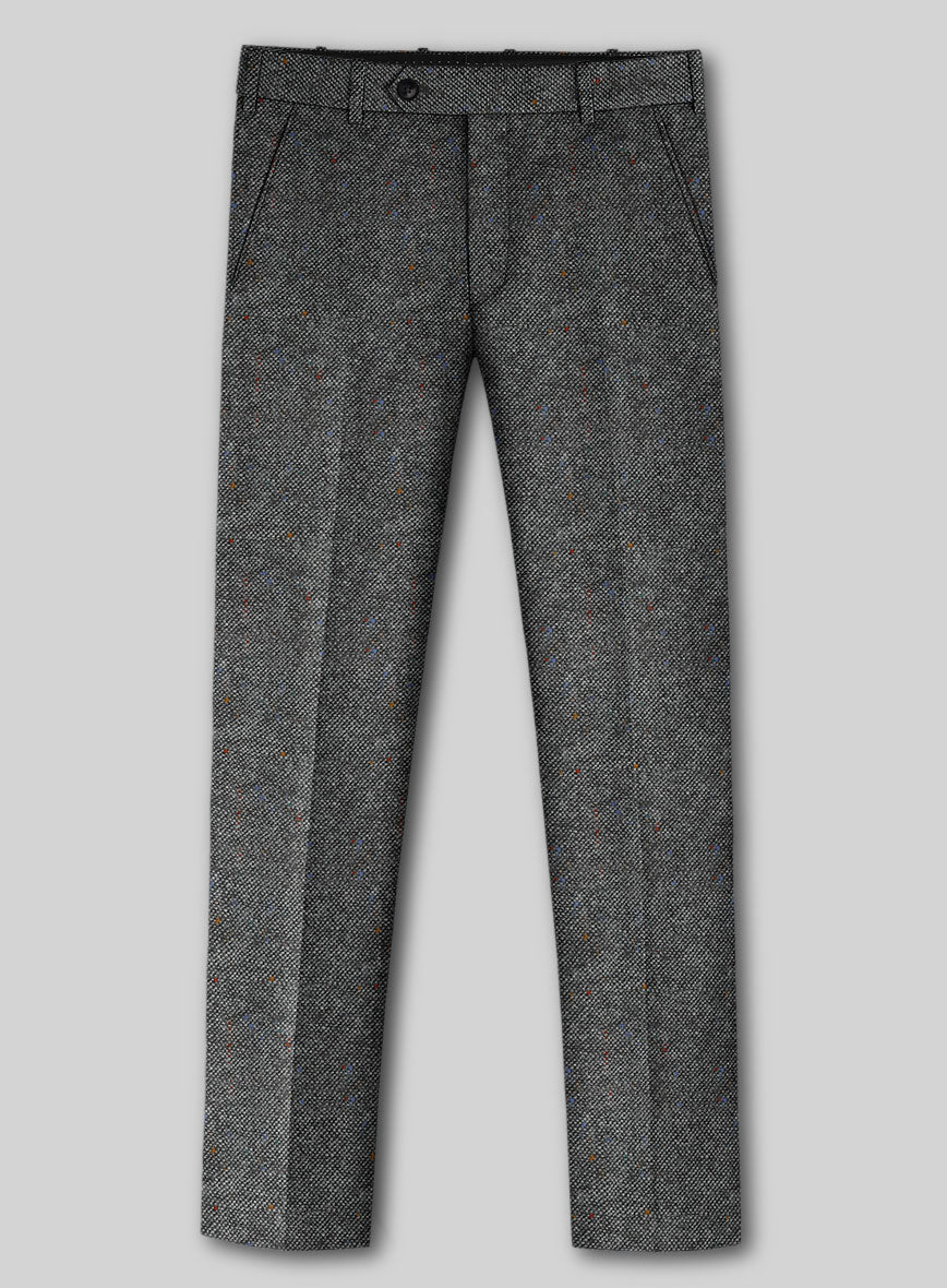 Caccioppoli Donegal Gray Tweed Pants - StudioSuits