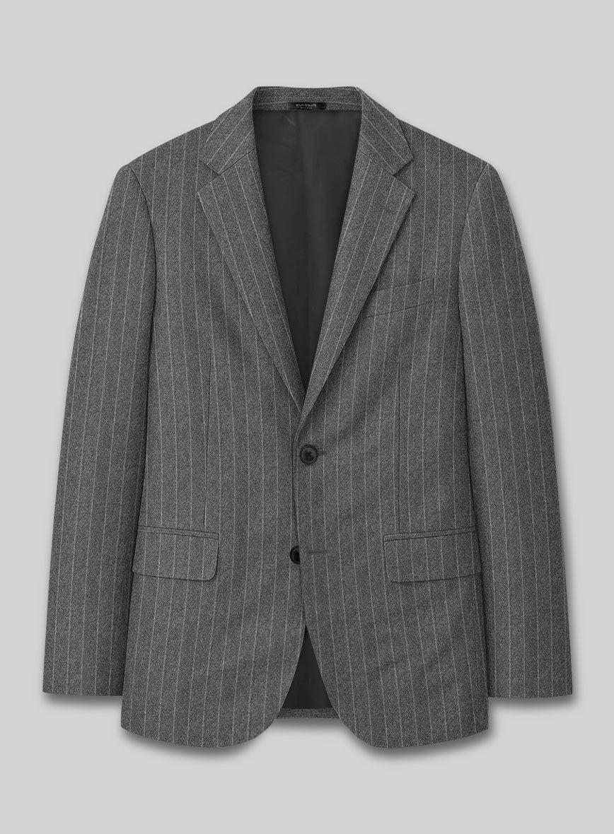 Caccioppoli Laudi Light Gray Wool Jacket - StudioSuits