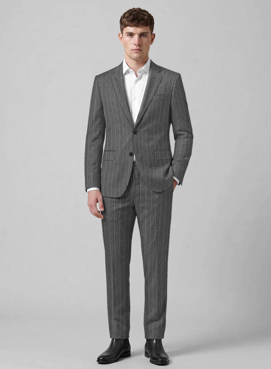 Caccioppoli Laudi Light Gray Wool Suit - StudioSuits