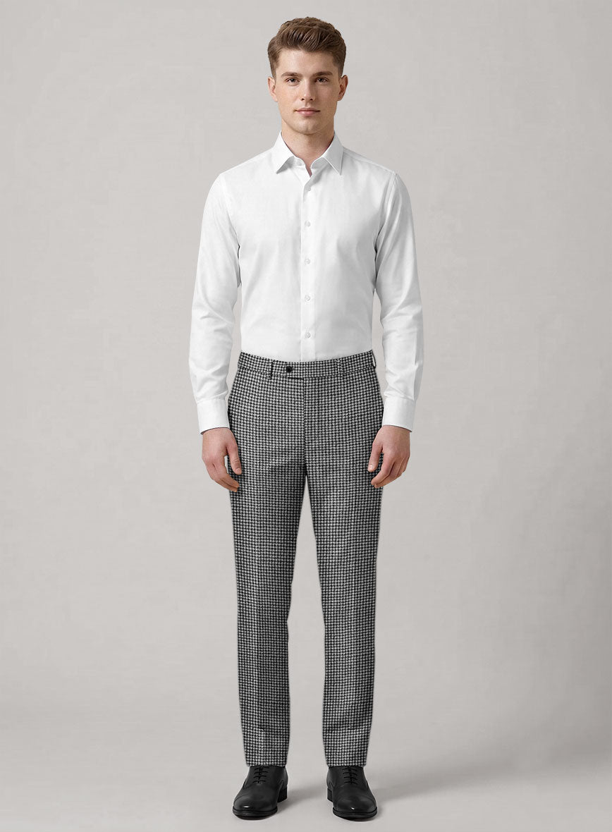 Caccioppoli Saghio Houndstooth Gray Wool Suit - StudioSuits