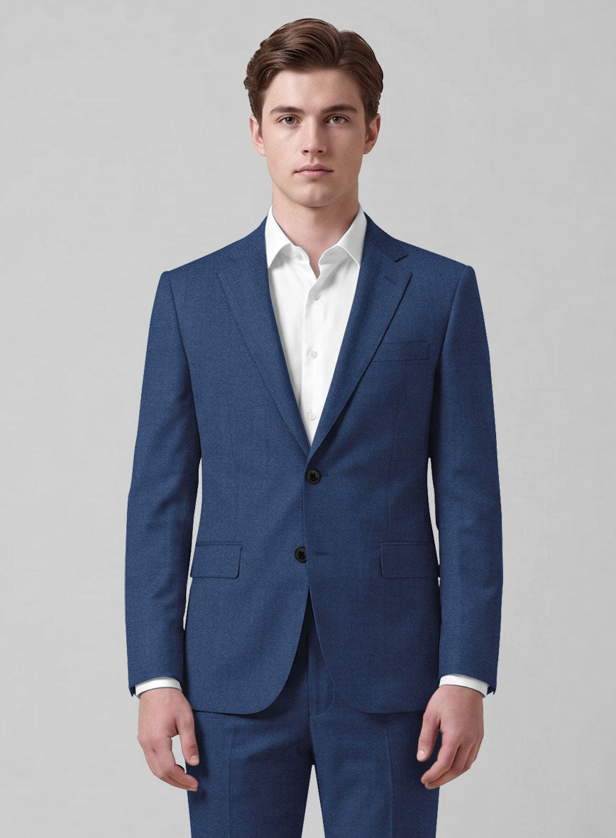 Caccioppoli Sun Dream Afarie Dark Blue Wool Jacket - StudioSuits