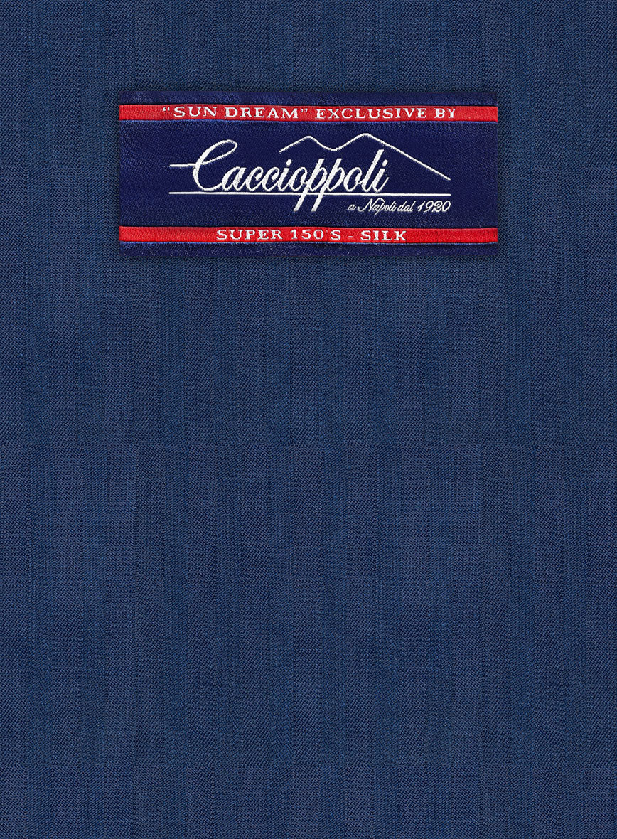 Caccioppoli Sun Dream Afarie Dark Blue Wool Suit - StudioSuits