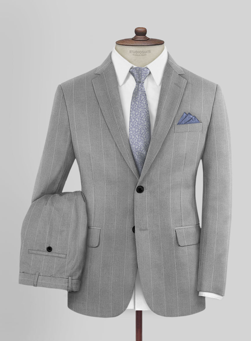 Caccioppoli Sun Dream Aistun Gray Wool Silk Suit - StudioSuits
