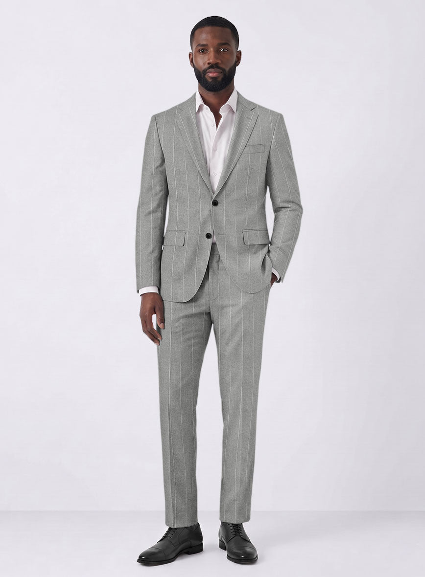 Caccioppoli Sun Dream Aistun Gray Wool Silk Suit - StudioSuits