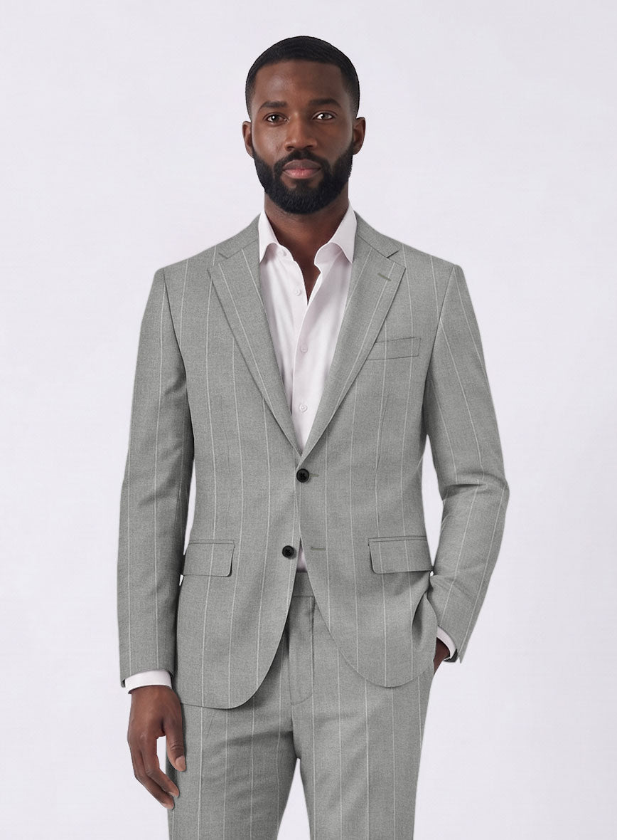 Caccioppoli Sun Dream Aistun Gray Wool Silk Suit - StudioSuits