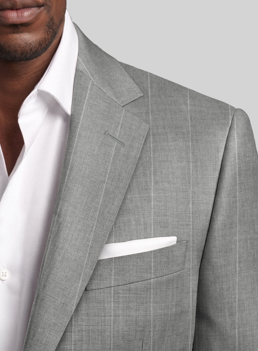 Caccioppoli Sun Dream Aistun Gray Wool Silk Suit - StudioSuits
