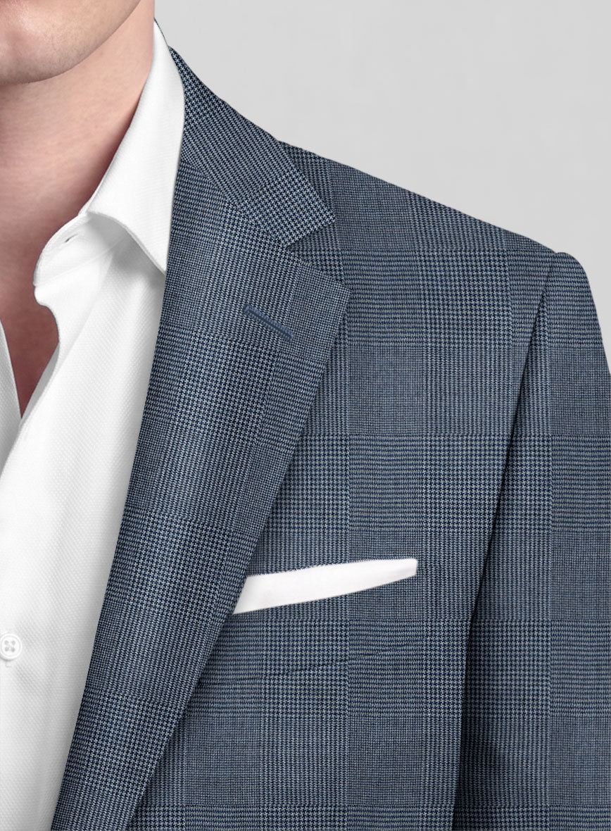 Caccioppoli Sun Dream Ange Blue Wool Silk Jacket - StudioSuits