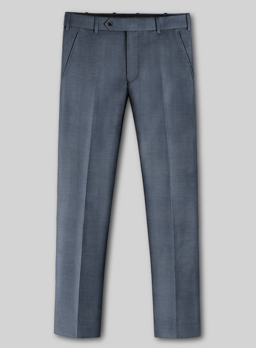 Caccioppoli Sun Dream Ange Blue Wool Silk Pants - StudioSuits