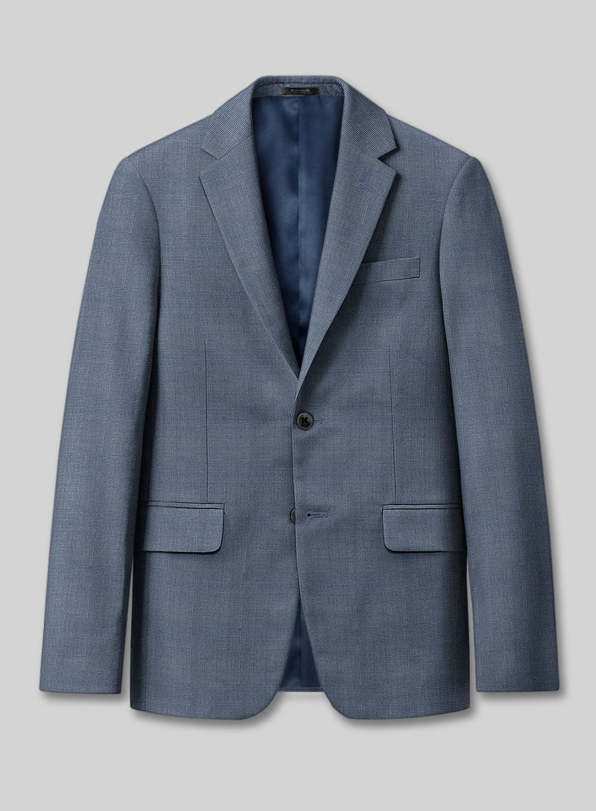 Caccioppoli Sun Dream Ange Blue Wool Silk Suit - StudioSuits