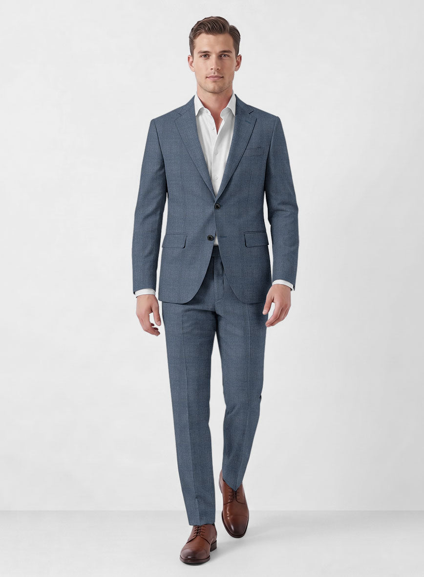 Caccioppoli Sun Dream Ange Blue Wool Silk Suit - StudioSuits