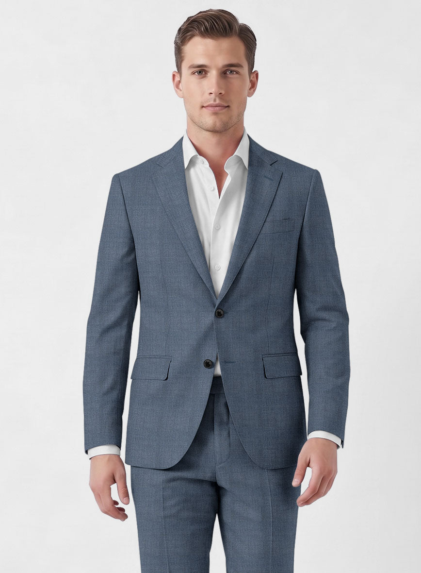 Caccioppoli Sun Dream Ange Blue Wool Silk Suit - StudioSuits