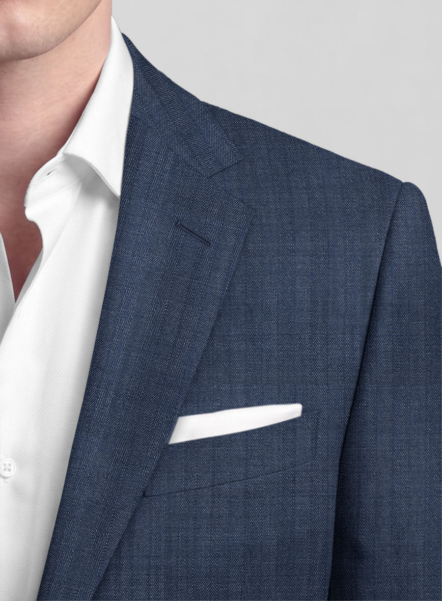 Caccioppoli Sun Dream Angres Dusk Blue Wool Suit - StudioSuits