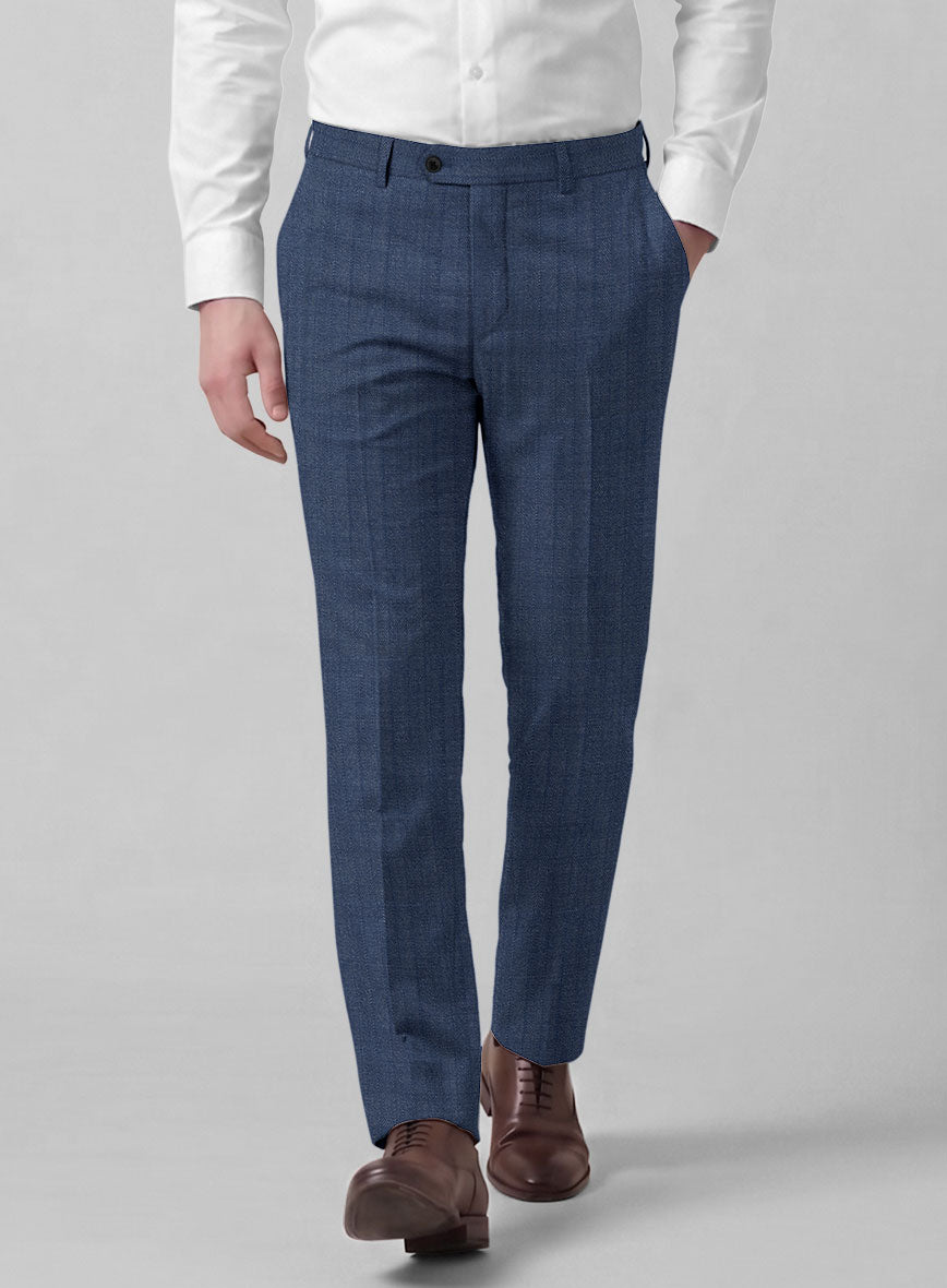 Caccioppoli Sun Dream Angres Dusk Blue Wool Suit - StudioSuits