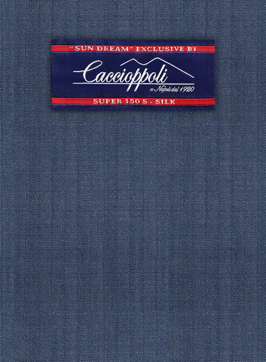 Caccioppoli Sun Dream Angres Dusk Blue Wool Suit - StudioSuits