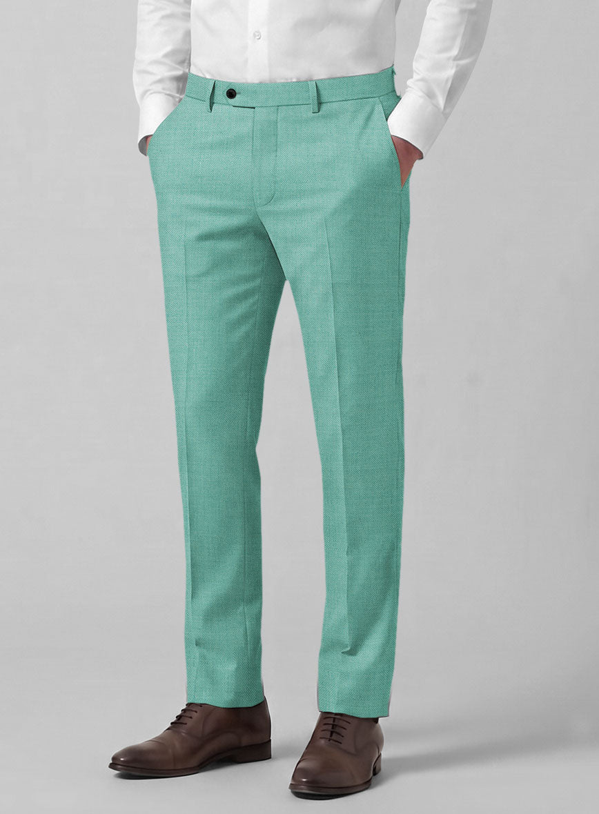Caccioppoli Sun Dream Aqua Blue Wool Silk Suit - StudioSuits