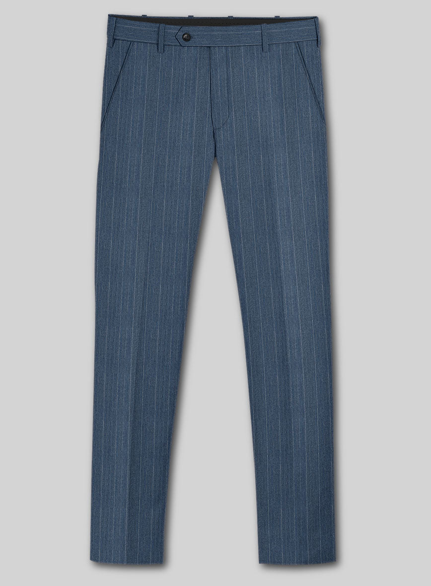 Caccioppoli Sun Dream Bansco Blue Wool Silk Suit - StudioSuits