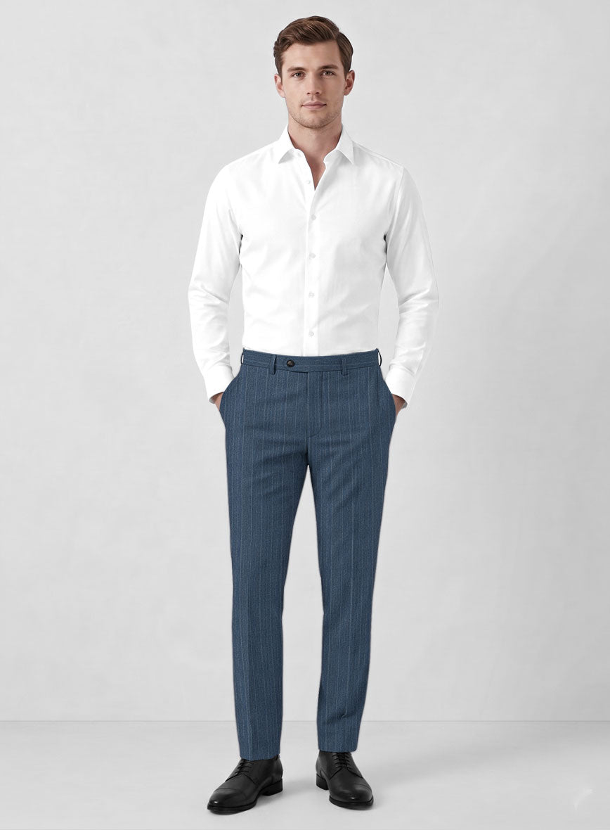 Caccioppoli Sun Dream Bansco Blue Wool Silk Suit - StudioSuits