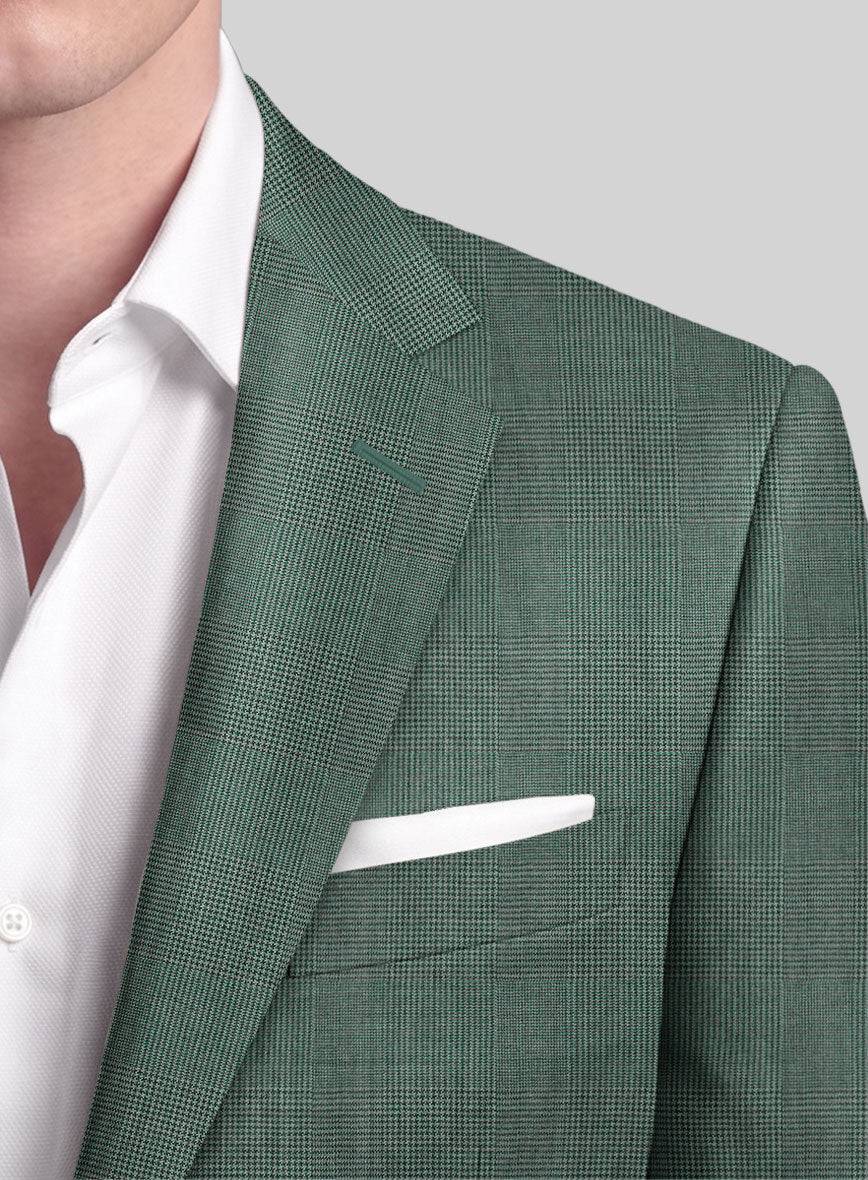Caccioppoli Sun Dream Barto Green Wool Silk Suit - StudioSuits