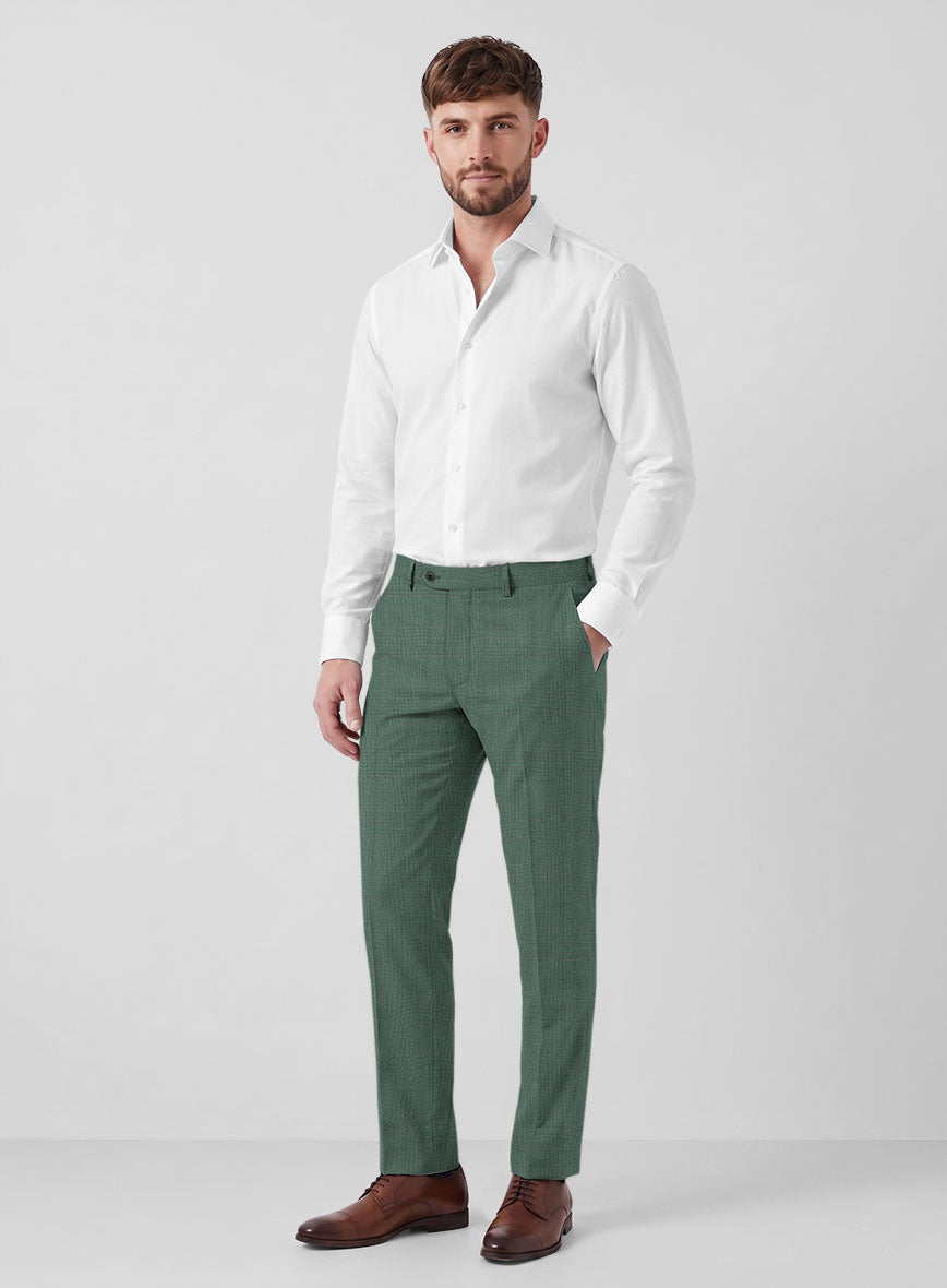 Caccioppoli Sun Dream Barto Green Wool Silk Suit - StudioSuits
