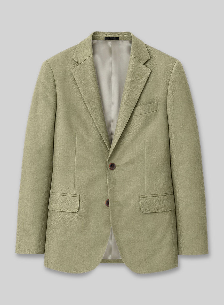 Caccioppoli Sun Dream Beige Wool Silk Jacket - StudioSuits
