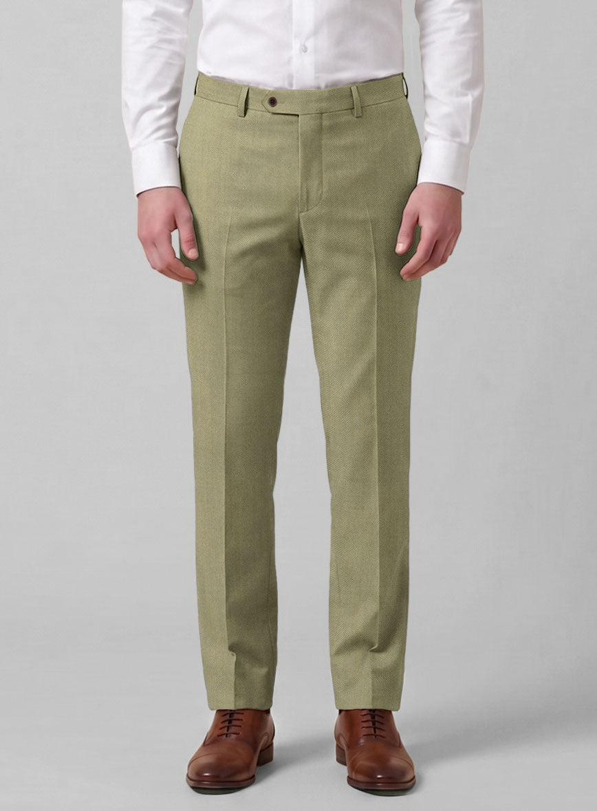 Caccioppoli Sun Dream Beige Wool Silk Pants - StudioSuits