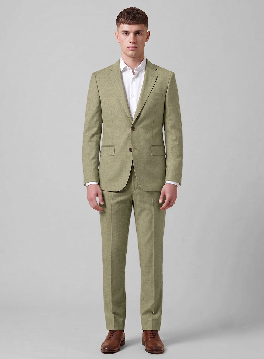 Caccioppoli Sun Dream Beige Wool Silk Suit - StudioSuits