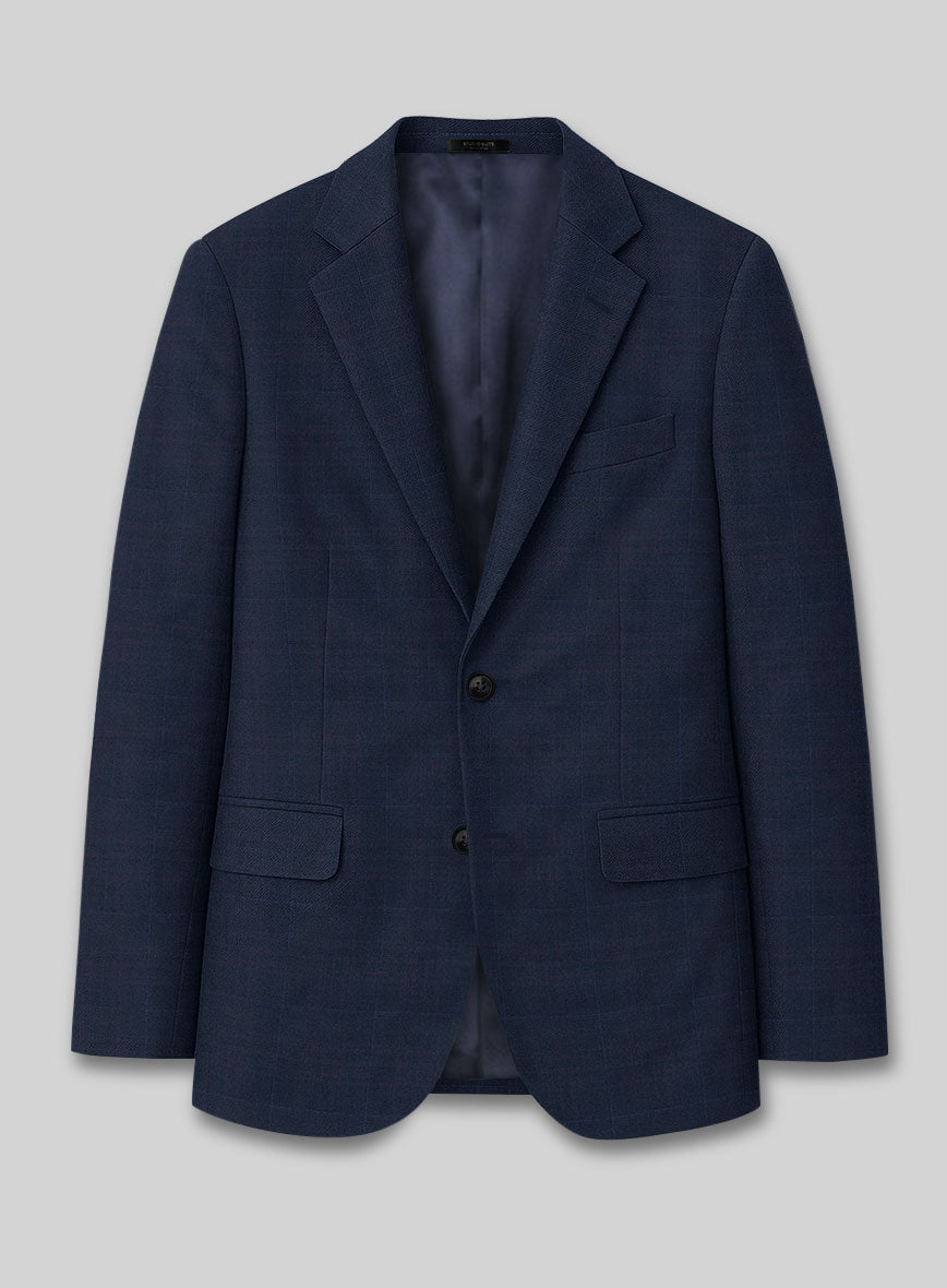 Caccioppoli Sun Dream Brinco Blue Wool Silk Jacket - StudioSuits