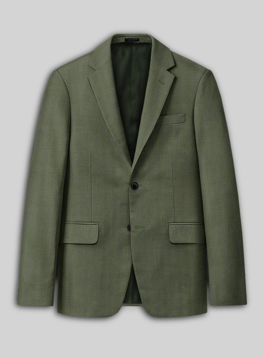 Caccioppoli Sun Dream Clasio Herringbone Wool Jacket - StudioSuits