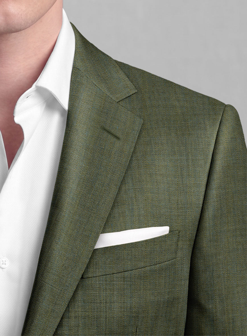 Caccioppoli Sun Dream Clasio Herringbone Wool Jacket - StudioSuits