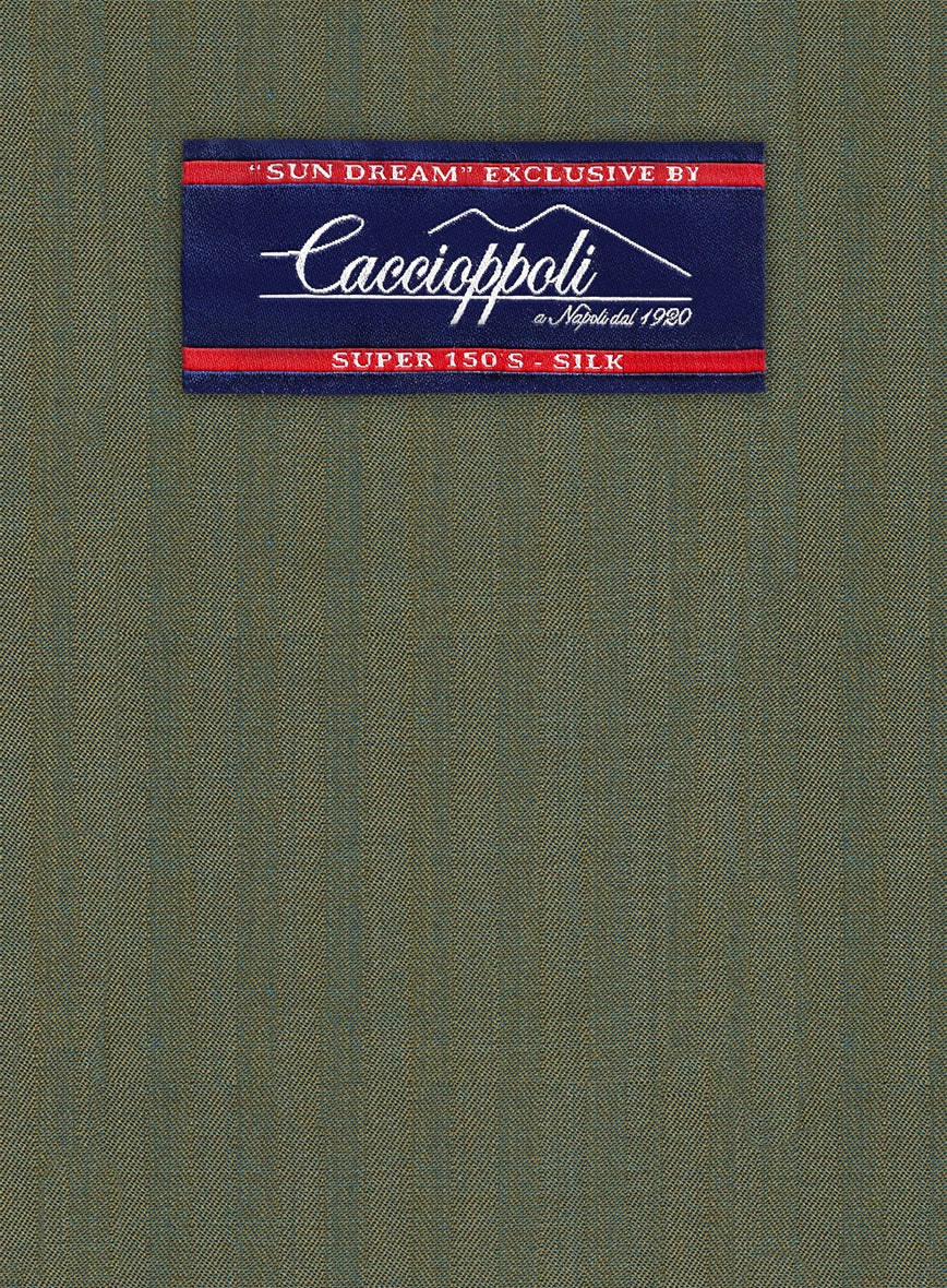 Caccioppoli Sun Dream Clasio Herringbone Wool Jacket - StudioSuits