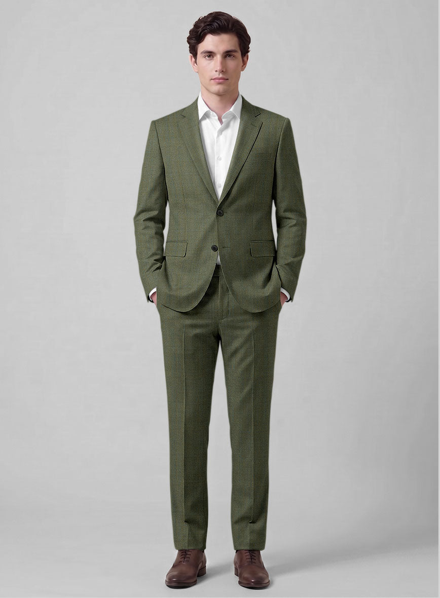 Caccioppoli Sun Dream Clasio Herringbone Wool Suit - StudioSuits