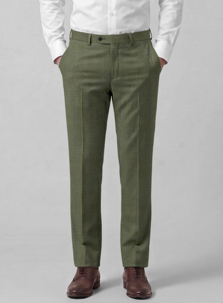 Caccioppoli Sun Dream Clasio Herringbone Wool Suit - StudioSuits