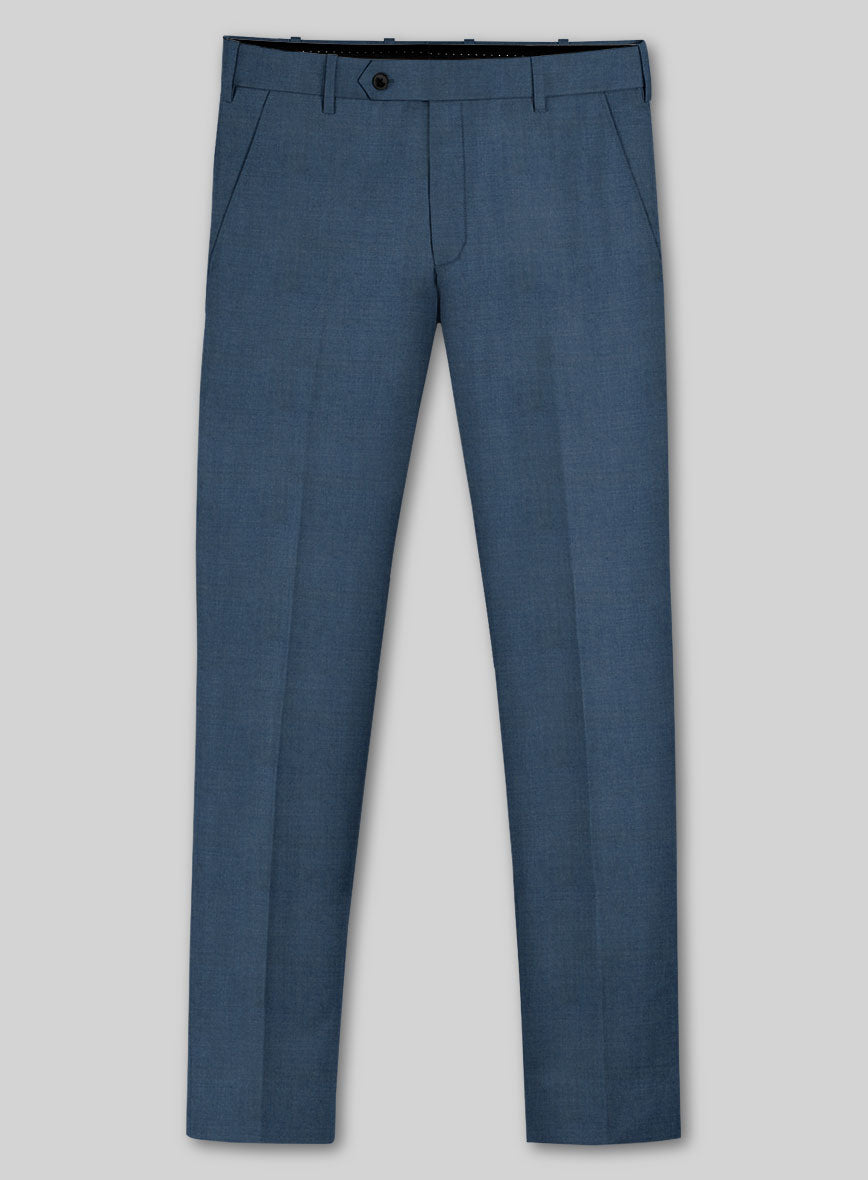 Caccioppoli Sun Dream Cobalt Blue Wool Silk Pants - StudioSuits