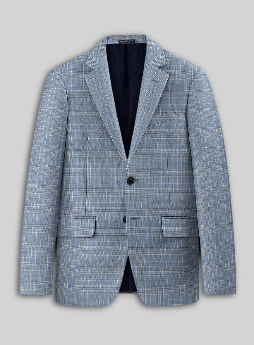 Caccioppoli Sun Dream Dorna Blue Wool Silk Jacket - StudioSuits