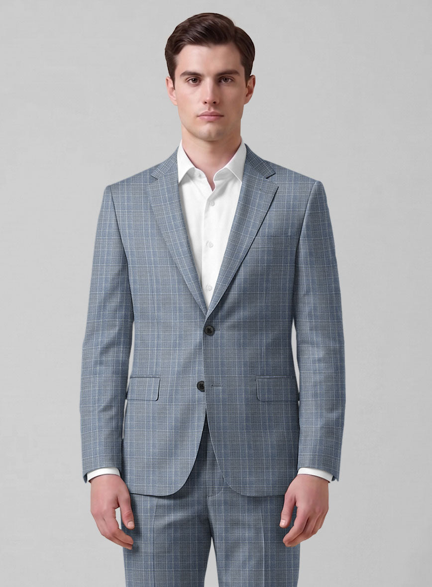 Caccioppoli Sun Dream Dorna Blue Wool Silk Jacket - StudioSuits