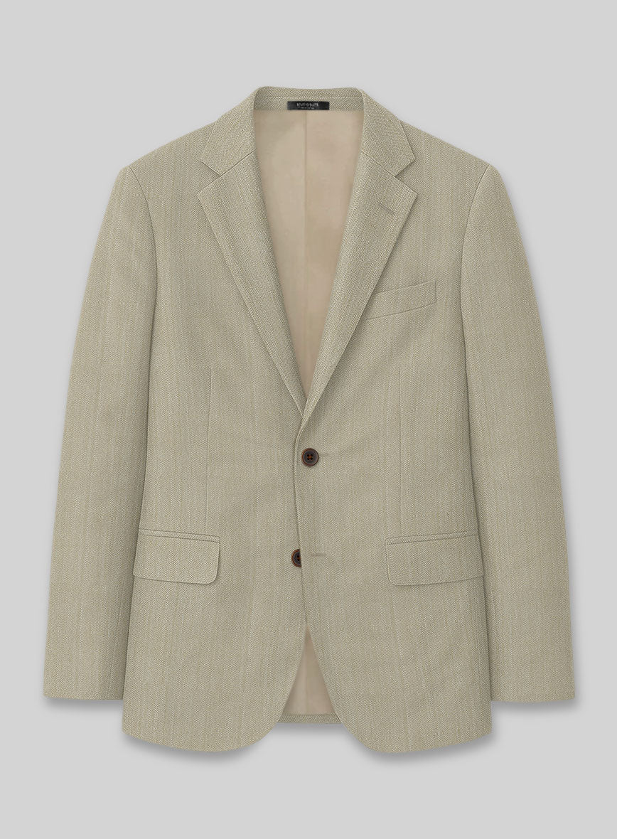 Caccioppoli Sun Dream Emasie Muted Beige Wool Suit - StudioSuits