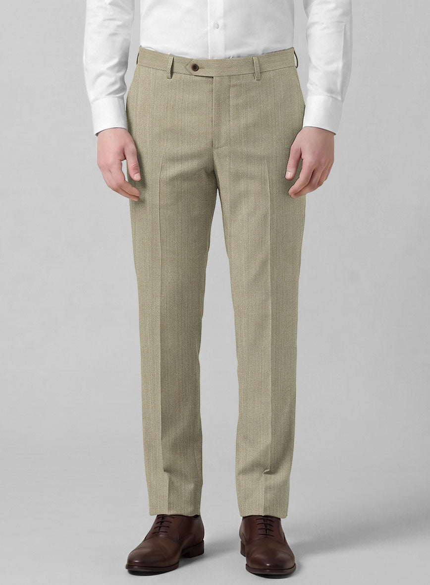 Caccioppoli Sun Dream Emasie Muted Beige Wool Suit - StudioSuits