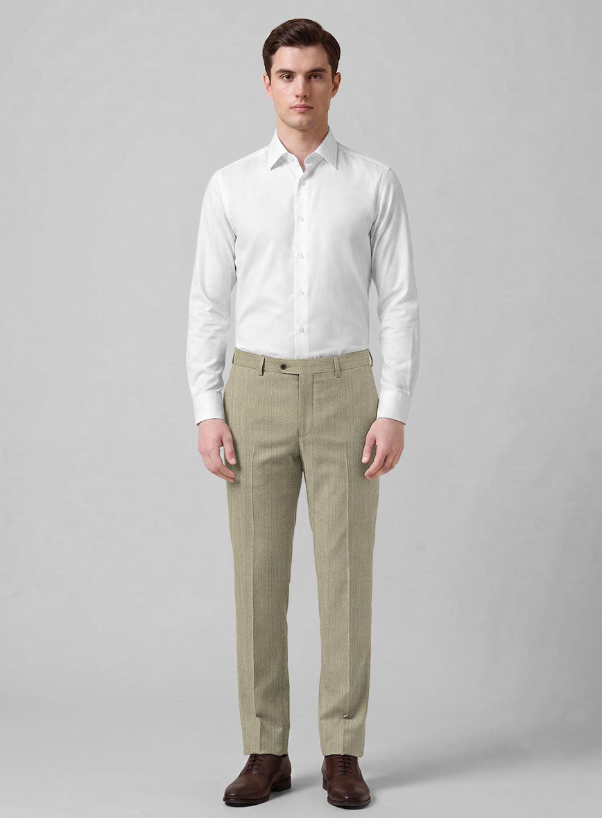 Caccioppoli Sun Dream Emasie Muted Beige Wool Suit - StudioSuits