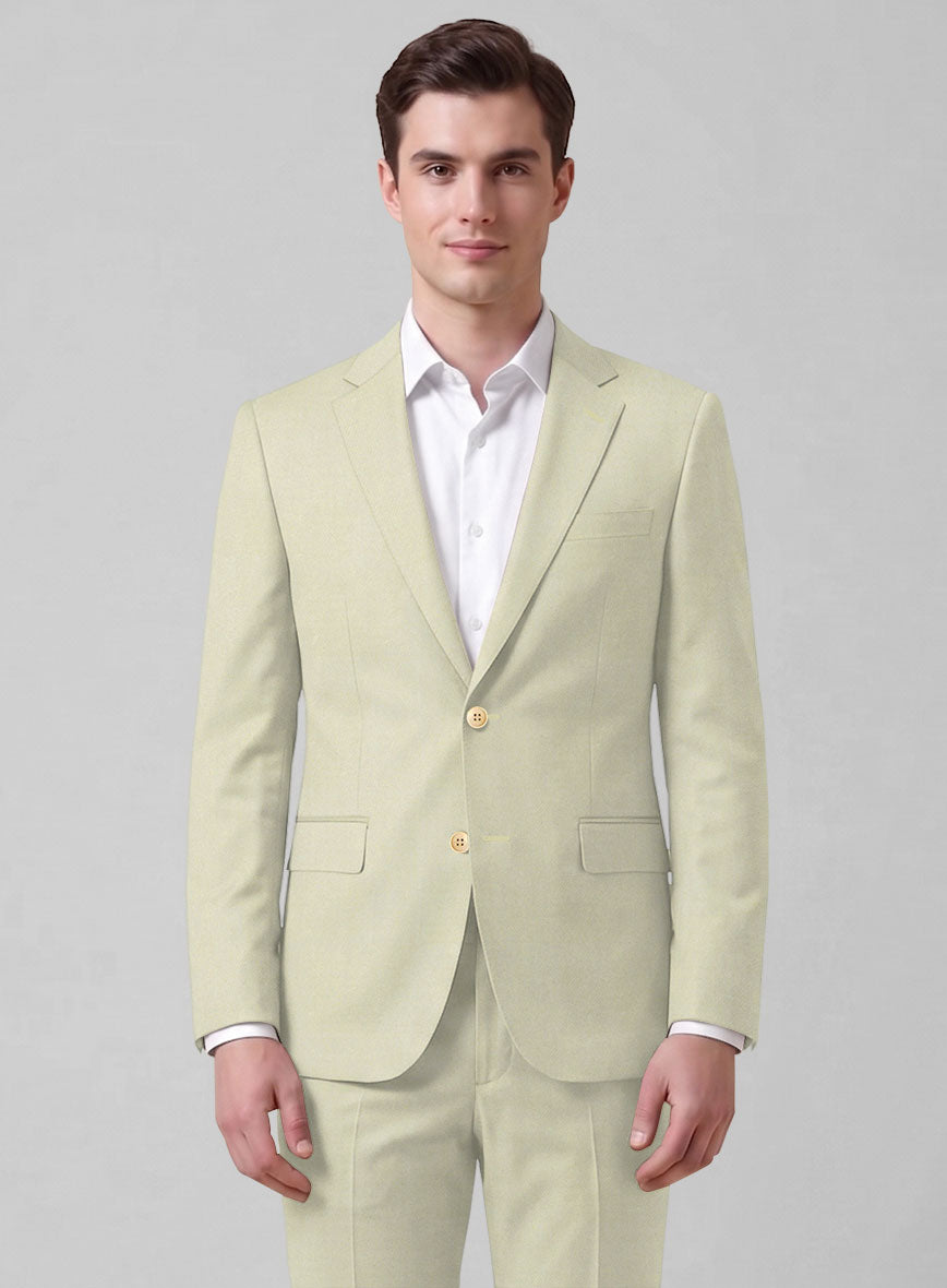 Caccioppoli Sun Dream Fawn Wool Silk Jacket - StudioSuits