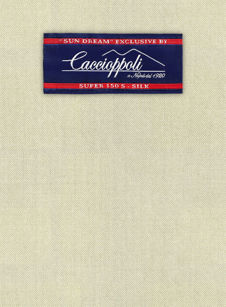 Caccioppoli Sun Dream Fawn Wool Silk Suit - StudioSuits
