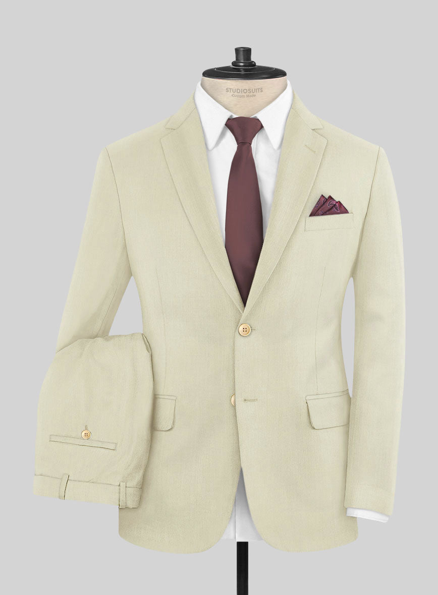 Caccioppoli Sun Dream Fawn Wool Silk Suit - StudioSuits