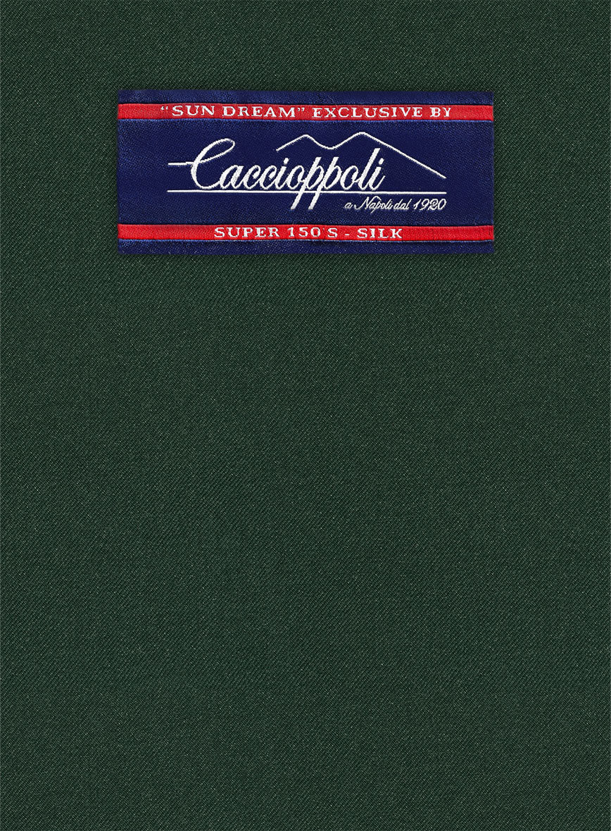 Caccioppoli Sun Dream Green Wool Silk Suit - StudioSuits