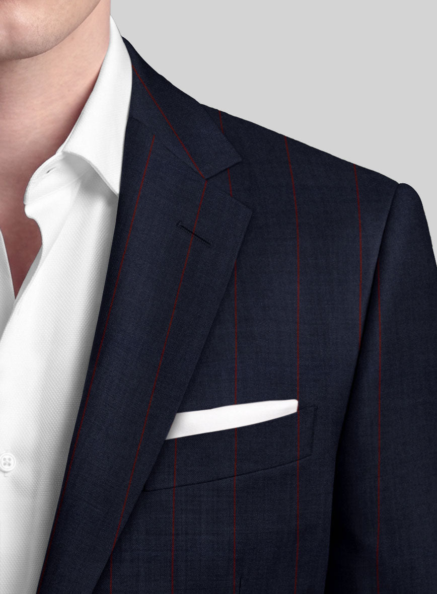Caccioppoli Sun Dream Grezo Dark Blue Wool Silk Suit - StudioSuits