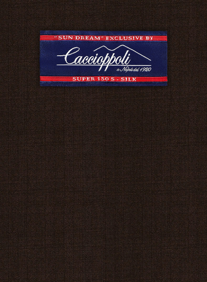 Caccioppoli Sun Dream Guroli Brown Wool Suit - StudioSuits