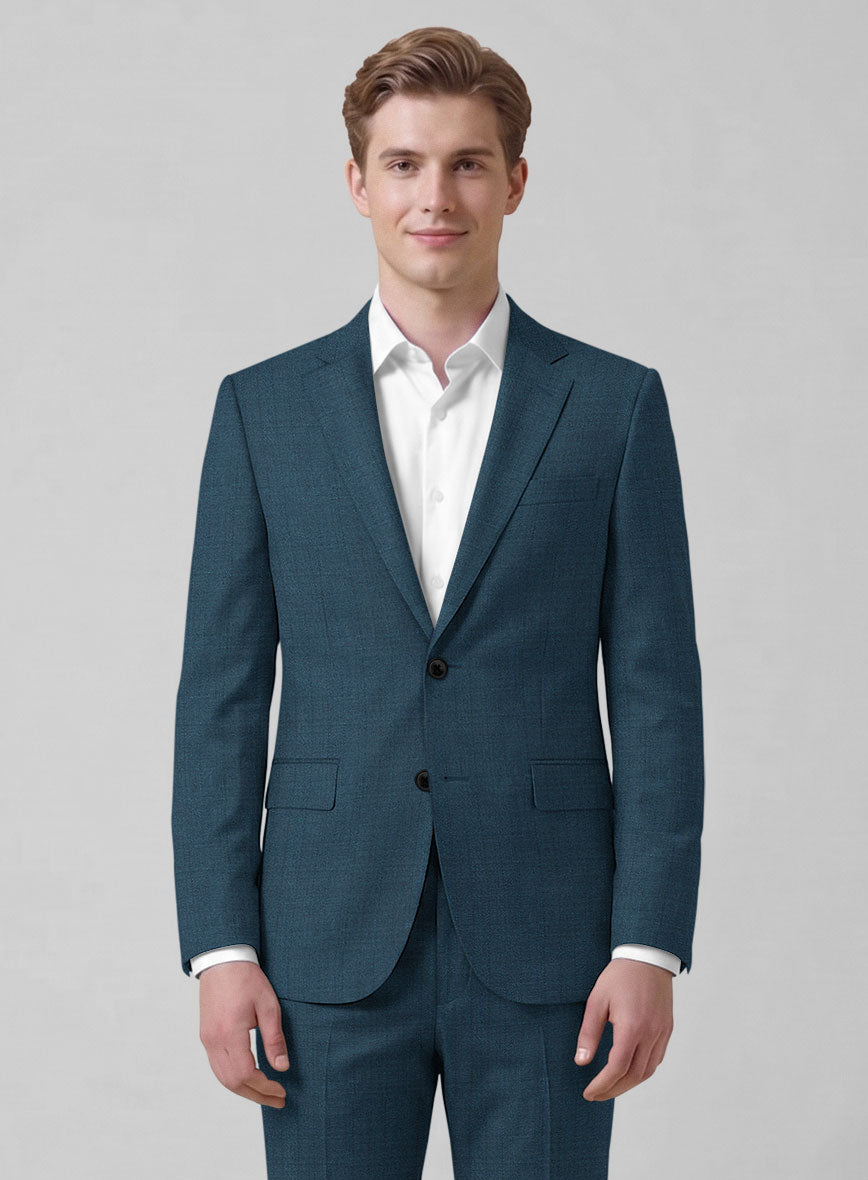 Caccioppoli Sun Dream Isano Blue Wool Jacket - StudioSuits