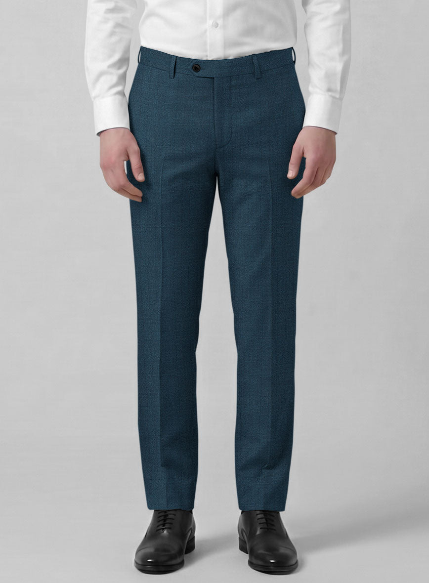 Caccioppoli Sun Dream Isano Blue Wool Pants - StudioSuits