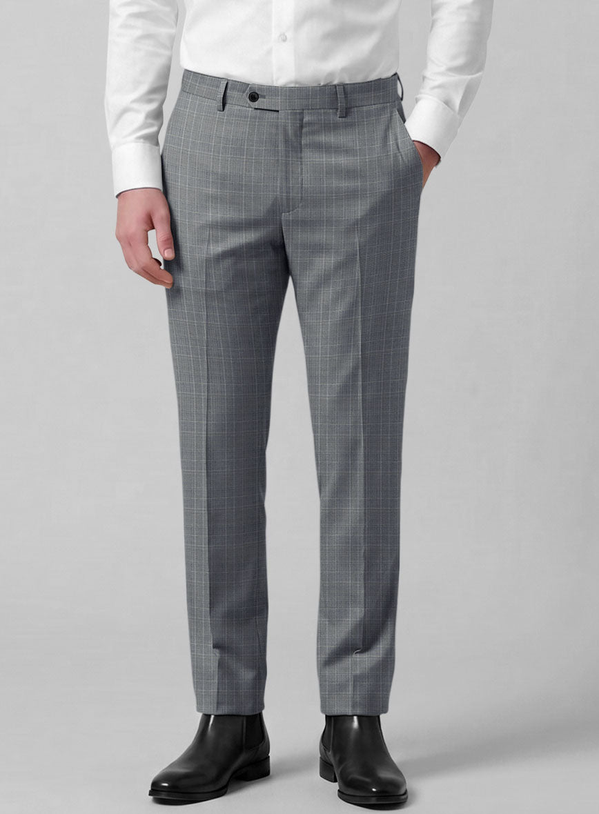 Caccioppoli Sun Dream Majoli Glen Wool Silk Pants - StudioSuits