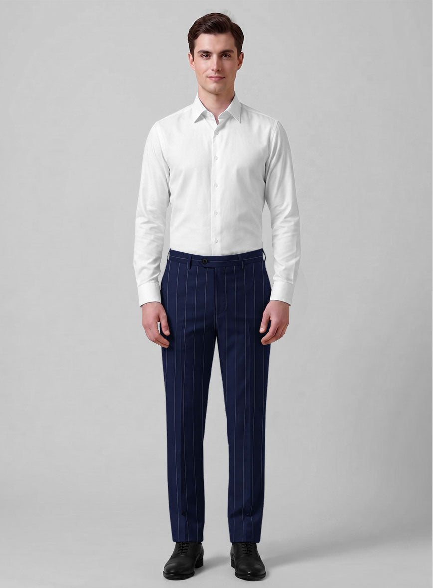 Caccioppoli Sun Dream Omiro Royal Blue Wool Silk Suit - StudioSuits