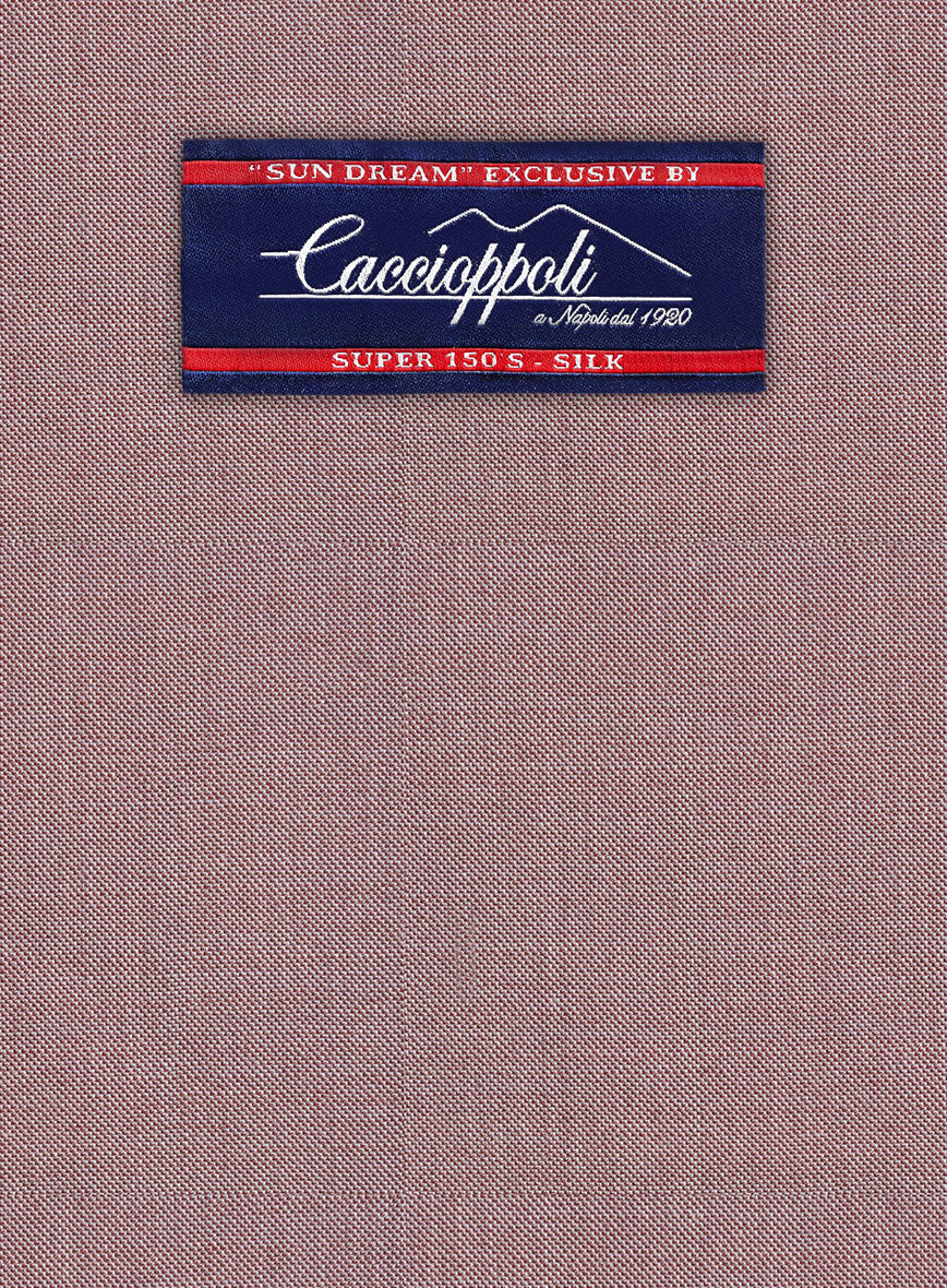 Caccioppoli Sun Dream Oriental Pink Wool Silk Jacket - StudioSuits